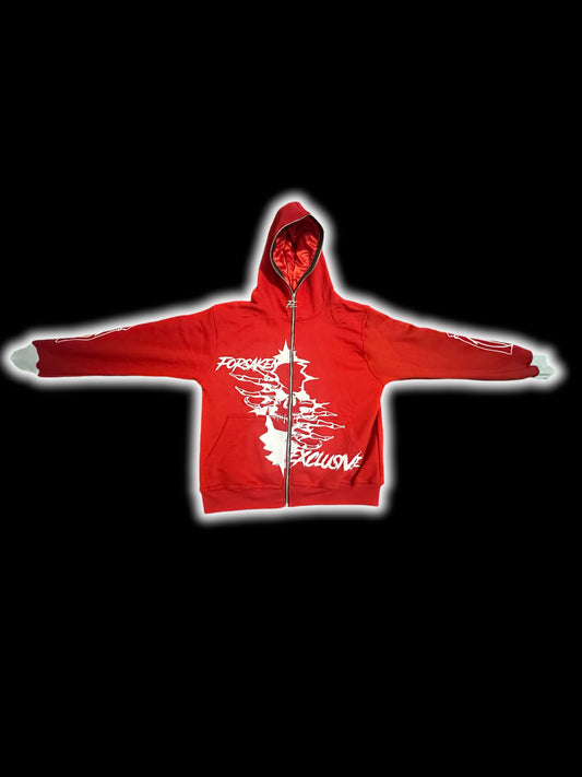 RED ETERNAL BLOOM FULLZIPS